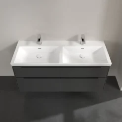 V&b subway 3.0 servantskap 127x57 f/dobbel servant black graphite håndtak i volcano