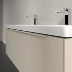 V&b subway 3.0 servantskap 127x42 f/dobbel servant cashmere grey håndtak i møbelets farge