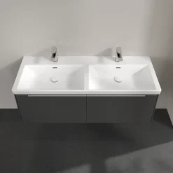 V&b subway 3.0 servantskap 127x42 f/dobbel servant graphite håndtak i krom