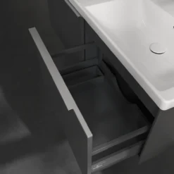 V&b subway 3.0 servantskap 127x42 f/dobbel servant graphite håndtak i krom