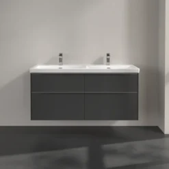 V&b subway 3.0 servantskap 127x57 f/dobbel servant graphite håndtak i krom