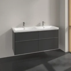 V&b subway 3.0 servantskap 127x57 f/dobbel servant graphite håndtak i krom
