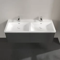V&b subway 3.0 servantskap 127x42 f/dobbel servant graphite håndtak i møbelets farge