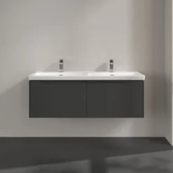 V&b subway 3.0 servantskap 127x42 f/dobbel servant graphite håndtak i møbelets farge
