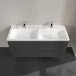 V&b subway 3.0 servantskap 127x57 f/dobbel servant graphite håndtak i møbelets farge