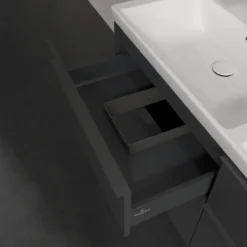 V&b subway 3.0 servantskap 127x57 f/dobbel servant graphite håndtak i møbelets farge