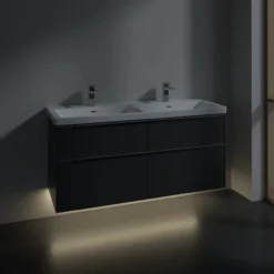 V&b subway 3.0 servantskap 127x57 f/dobbel servant graphite m/lys håndtak i krom