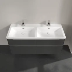 V&b subway 3.0 servantskap 127x57 f/dobbel servant graphite m/lys håndtak i krom