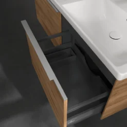 V&b subway 3.0 servantskap 127x42 f/dobbel servant kansas oak håndtak i krom