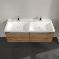 V&b subway 3.0 servantskap 127x42 f/dobbel servant kansas oak håndtak i krom