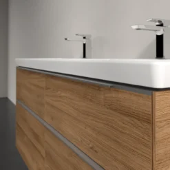 V&b subway 3.0 servantskap 127x57 f/dobbel servant kansas oak håndtak i krom