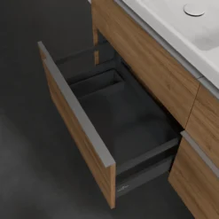 V&b subway 3.0 servantskap 127x57 f/dobbel servant kansas oak håndtak i krom