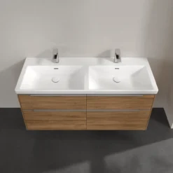 V&b subway 3.0 servantskap 127x57 f/dobbel servant kansas oak håndtak i krom