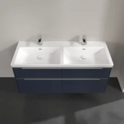 V&b subway 3.0 servantskap 127x57 f/dobbel servant marine blue håndtak i krom