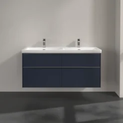 V&b subway 3.0 servantskap 127x57 f/dobbel servant marine blue håndtak i krom