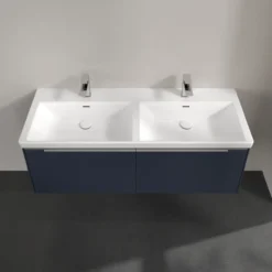 V&b subway 3.0 servantskap 127x42 f/dobbel servant marine blue håndtak i krom