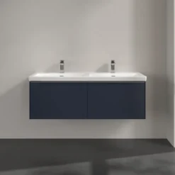 V&b subway 3.0 servantskap 127x42 f/dobbel servant marine blue håndtak i krom