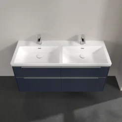 V&b subway 3.0 servantskap 127x57 f/dobbel servant marine blue m/lys håndtak i krom