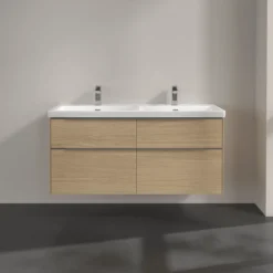 V&b subway 3.0 servantskap 127x57 f/dobbel servant nordic oak håndtak i krom