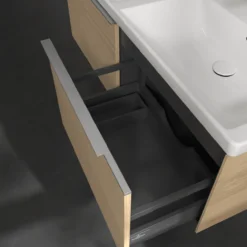 V&b subway 3.0 servantskap 127x42 f/dobbel servant nordic oak håndtak i krom