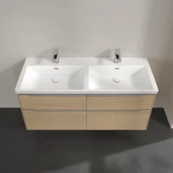 V&b subway 3.0 servantskap 127x57 f/dobbel servant nordic oak m/lys håndtak i krom
