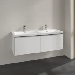 V&b subway 3.0 servantskap 127x42 f/dobbel servant pure white håndtak i krom