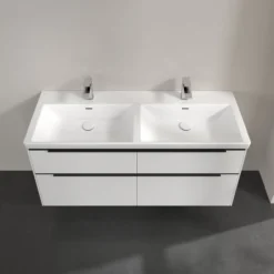 V&b subway 3.0 servantskap 127x57 f/dobbel servant pure white håndtak i volcano black