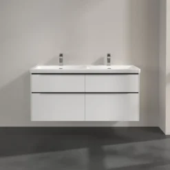 V&b subway 3.0 servantskap 127x57 f/dobbel servant pure white håndtak i volcano black