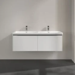 V&b subway 3.0 servantskap 127x42 f/dobbel servant pure white håndtak i volcano black