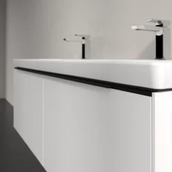 V&b subway 3.0 servantskap 127x42 f/dobbel servant pure white håndtak i volcano black