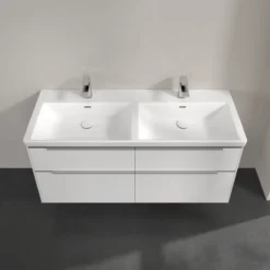 V&b subway 3.0 servantskap 127x57 f/dobbel servant pure white håndtak i krom