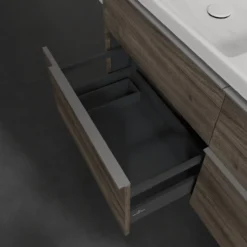 V&b subway 3.0 servantskap 127x57 f/dobbel servant stone oak håndtak i krom