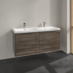 V&b subway 3.0 servantskap 127x57 f/dobbel servant stone oak håndtak i krom