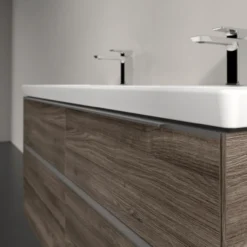 V&b subway 3.0 servantskap 127x57 f/dobbel servant stone oak m/lys håndtak i krom