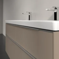 V&b subway 3.0 servantskap 127x57 f/dobbel servant taupe håndtak i krom