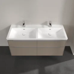 V&b subway 3.0 servantskap 127x57 f/dobbel servant taupe håndtak i krom