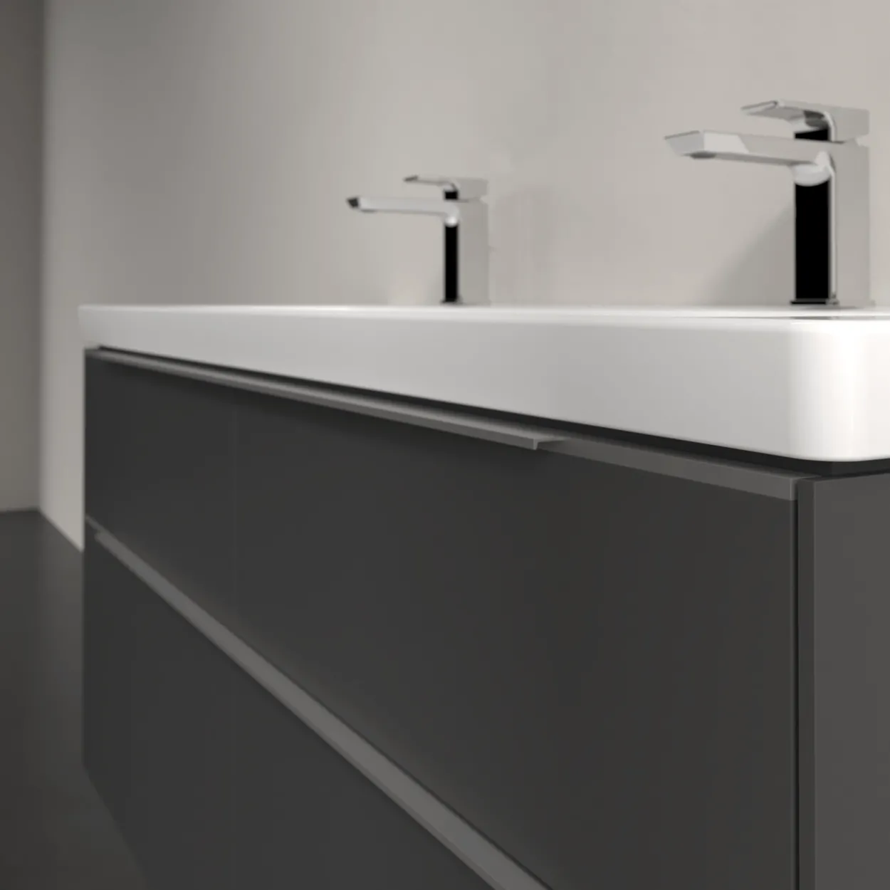 V&b subway 3.0 servantskap 127x57 graphite håndtak i krom