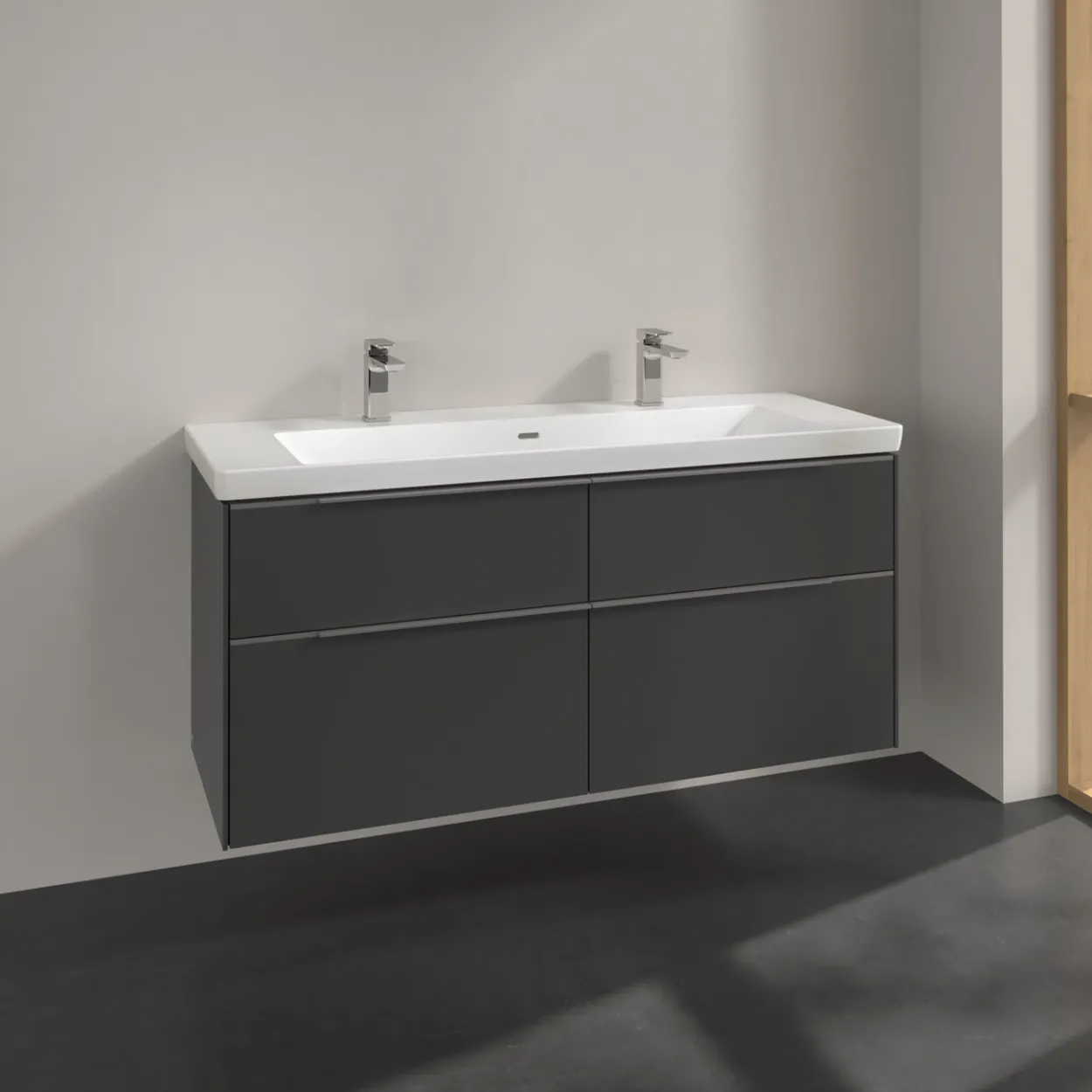 V&b subway 3.0 servantskap 127x57 graphite håndtak i krom