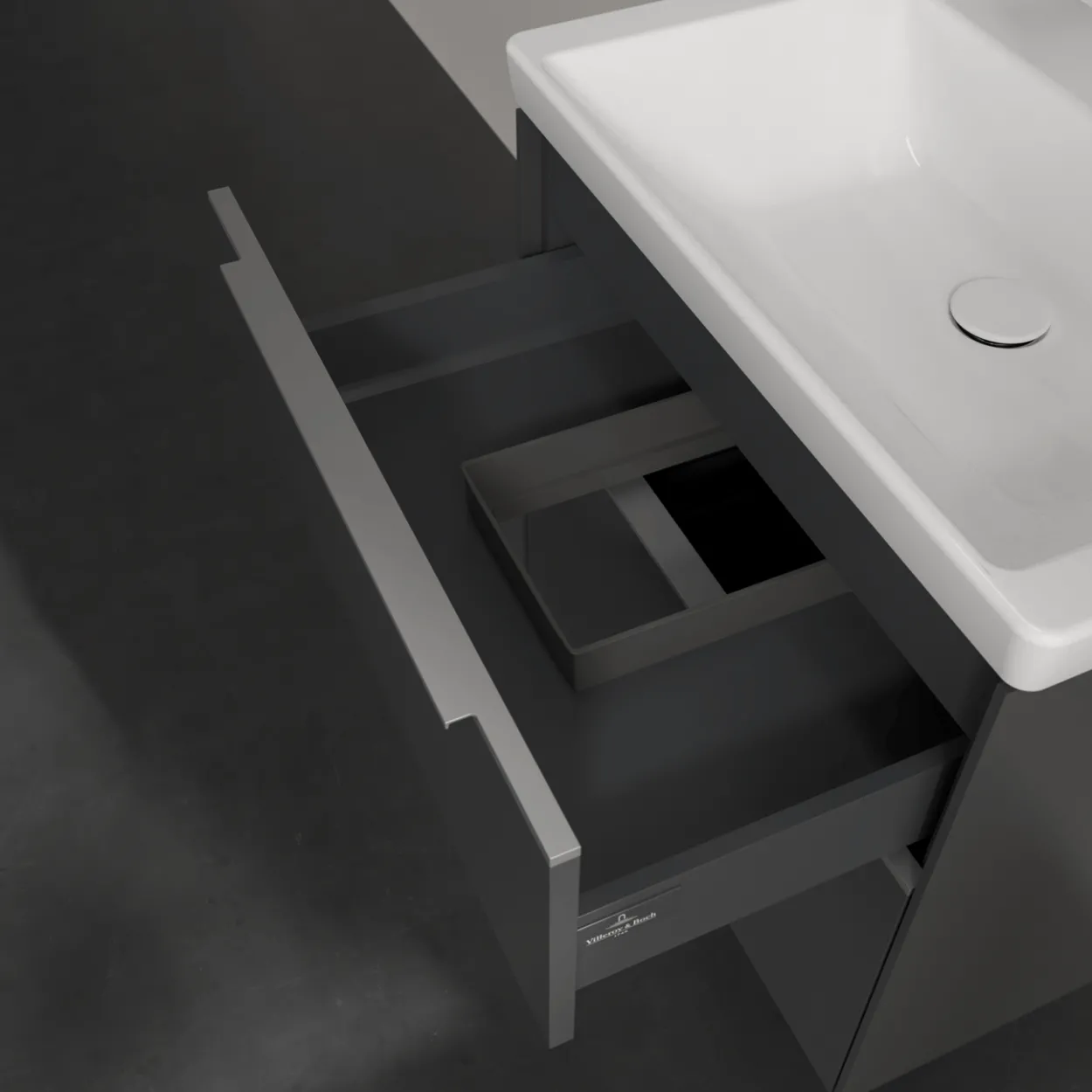 V&b subway 3.0 servantskap 62x57 graphite håndtak i krom