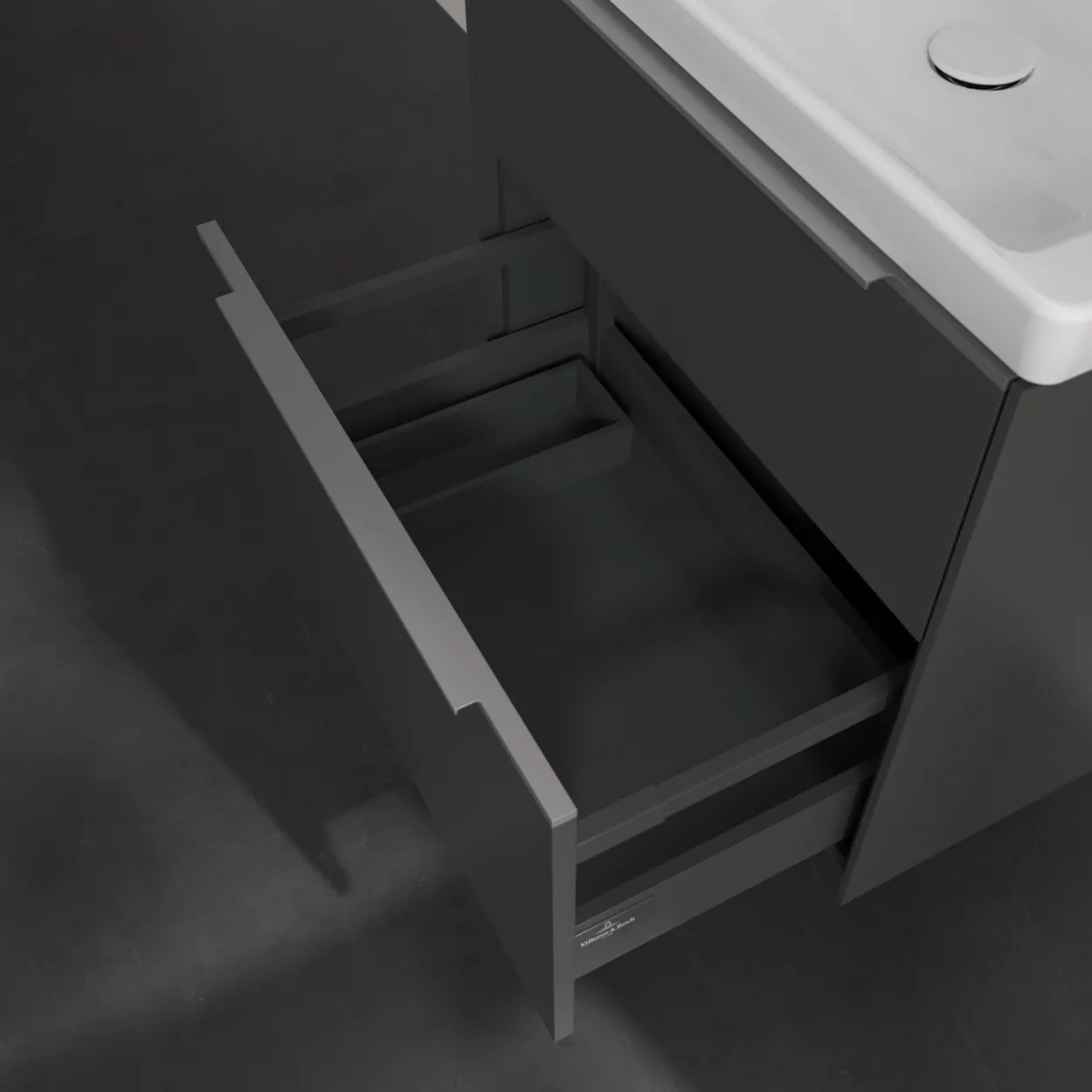 V&b subway 3.0 servantskap 62x57 graphite håndtak i krom