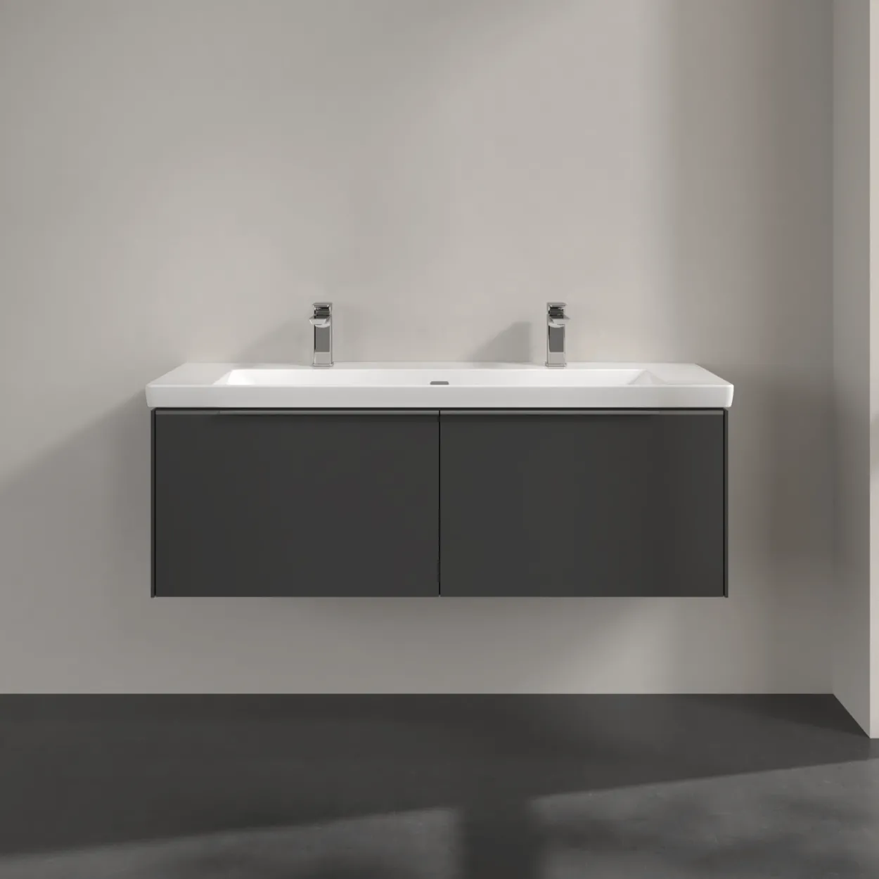V&b subway 3.0 servantskap 127x42 graphite håndtak i krom