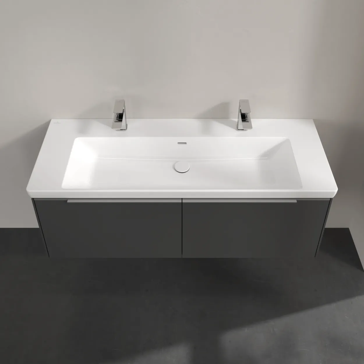 V&b subway 3.0 servantskap 127x42 graphite håndtak i krom