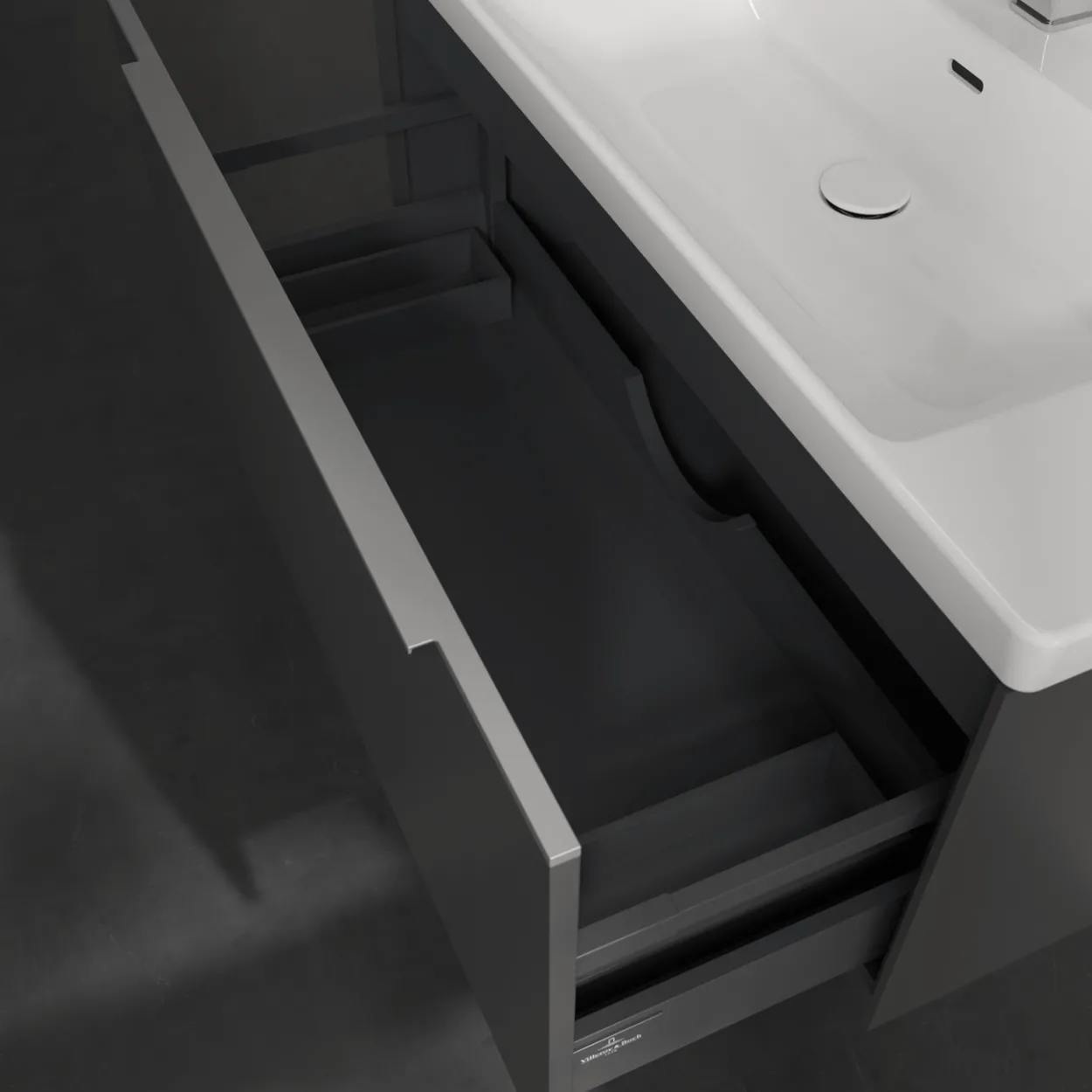 V&b subway 3.0 servantskap 97x42 graphite håndtak i krom