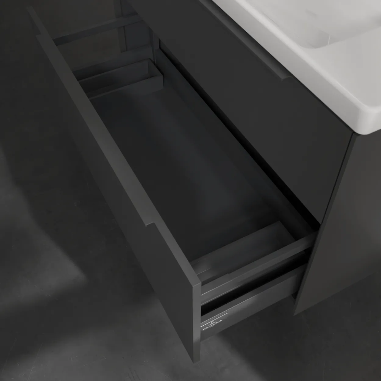 V&b subway 3.0 servantskap 97x57 graphite håndtak i møbelets farge