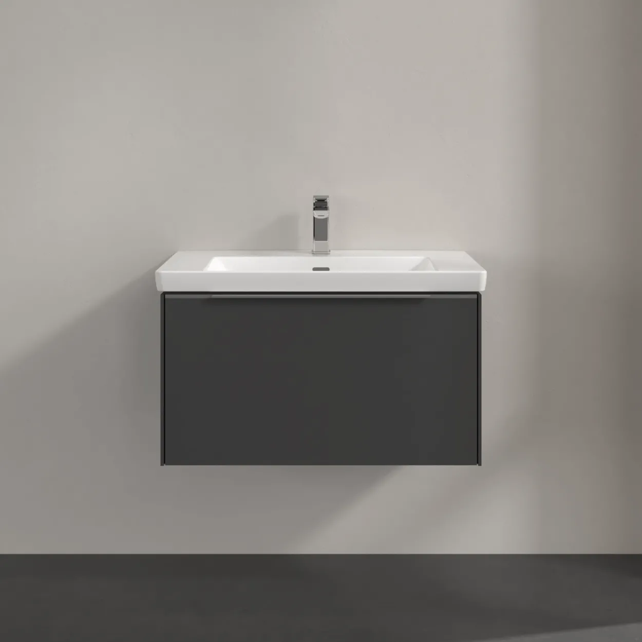 V&b subway 3.0 servantskap 77x42 graphite m/lys håndtak i krom