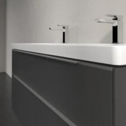 V&b subway 3.0 servantskap 127x57 graphite m/lys håndtak i krom