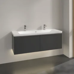V&b subway 3.0 servantskap 127x42 graphite m/lys håndtak i krom