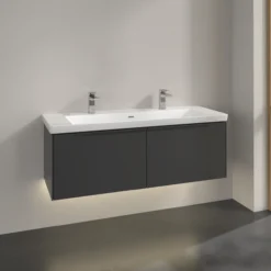 V&b subway 3.0 servantskap 127x42 graphite m/lys håndtak i møbelets farge