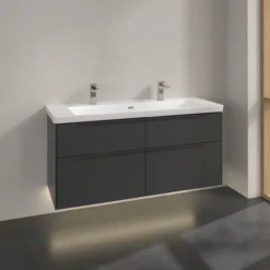 V&b subway 3.0 servantskap 127x57 graphite m/lys håndtak i møbelets farge