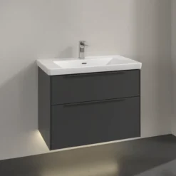 V&b subway 3.0 servantskap 77x57 graphite m/lys håndtak i møbelets farge